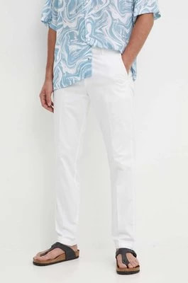 Zdjęcie produktu BOSS spodnie męskie kolor biały dopasowane 50505392
