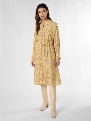 Zdjęcie produktu BOSS Sukienka damska - Dalati Kobiety wiskoza beżowy|żółty wzorzysty,