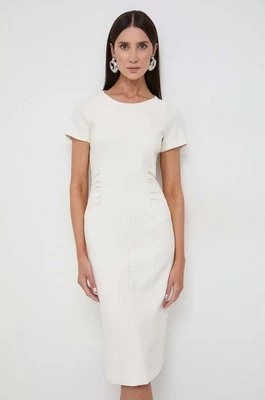 Zdjęcie produktu BOSS sukienka kolor biały mini dopasowana