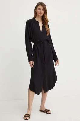Zdjęcie produktu BOSS sukienka kolor czarny midi oversize
