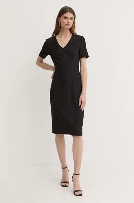 Zdjęcie produktu BOSS sukienka kolor czarny mini dopasowana 50493529