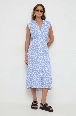 Zdjęcie produktu BOSS sukienka kolor niebieski maxi rozkloszowana 50519022