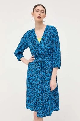 Zdjęcie produktu BOSS sukienka kolor niebieski mini rozkloszowana