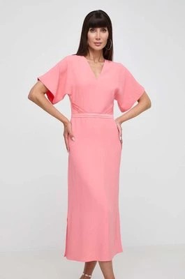 Zdjęcie produktu BOSS sukienka kolor różowy maxi oversize 50512822