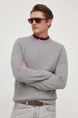 Zdjęcie produktu BOSS sweter bawełniany kolor szary lekki