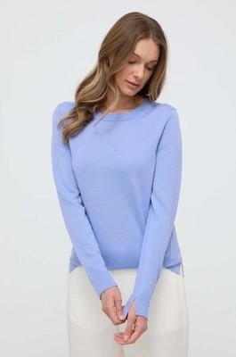 Zdjęcie produktu BOSS sweter wełniany damski kolor turkusowy lekki 50492551