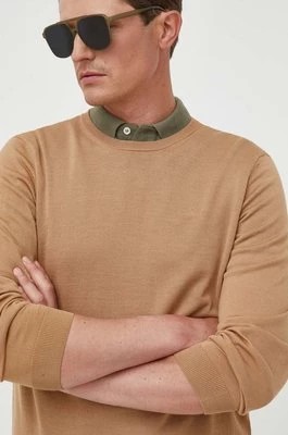 Zdjęcie produktu BOSS sweter wełniany kolor beżowy 50468239