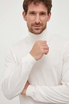 Zdjęcie produktu BOSS sweter wełniany męski kolor biały lekki z golferm 50468262