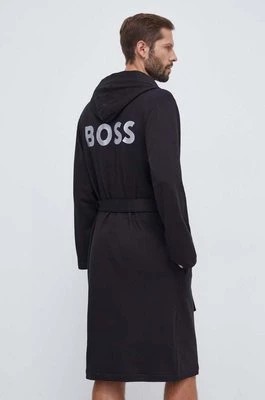 Zdjęcie produktu BOSS szlafrok bawełniany kolor czarny