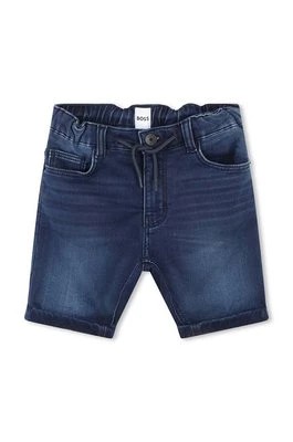 Zdjęcie produktu BOSS szorty jeansowe dziecięce kolor niebieski