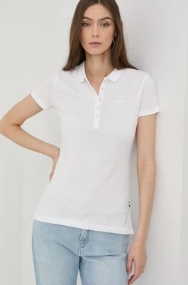 Zdjęcie produktu BOSS t-shirt bawełniany 50475176 kolor biały z kołnierzykiem 50475176