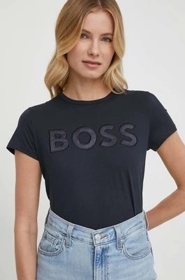 Zdjęcie produktu BOSS t-shirt bawełniany damski kolor granatowy 50514967