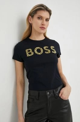 Zdjęcie produktu BOSS t-shirt bawełniany kolor czarny