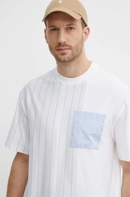 Zdjęcie produktu BOSS t-shirt bawełniany męski kolor biały wzorzysty 50513418
