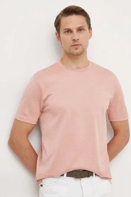 Zdjęcie produktu BOSS t-shirt bawełniany męski kolor różowy gładki 50511595
