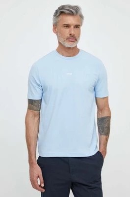 Zdjęcie produktu BOSS t-shirt BOSS ORANGE męski kolor niebieski gładki 50473278