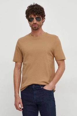 Zdjęcie produktu BOSS t-shirt męski kolor beżowy gładki 50452680