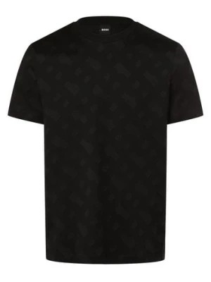Zdjęcie produktu BOSS T-shirt męski Mężczyźni Bawełna czarny wzorzysty,