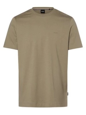 Zdjęcie produktu BOSS T-shirt męski Mężczyźni Bawełna zielony jednolity,