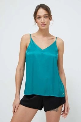 Zdjęcie produktu BOSS top piżamowy kolor zielony satynowa 50511133