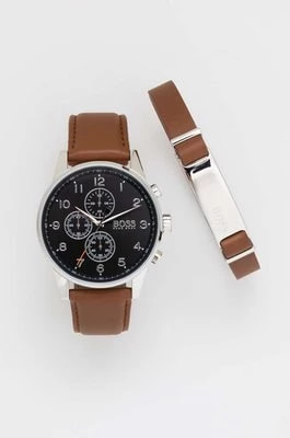 Zdjęcie produktu BOSS zegarek i bransoletka kolor brązowy