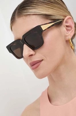 Zdjęcie produktu Bottega Veneta okulary przeciwsłoneczne damskie kolor brązowy BV1276S