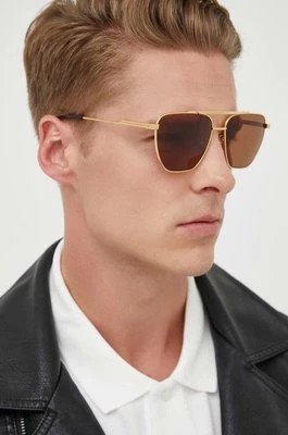 Zdjęcie produktu Bottega Veneta okulary przeciwsłoneczne męskie kolor złoty