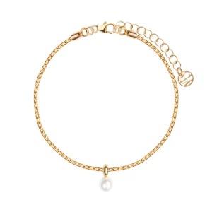 Zdjęcie produktu Bransoletka srebrna pozłacana z perłą - Pearls Pearls - Biżuteria YES