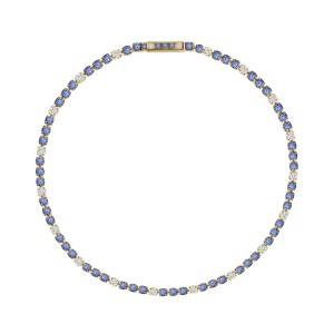Zdjęcie produktu Bransoletka tenisowa złota z szafirami i diamentami Biżuteria YES
