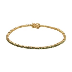 Zdjęcie produktu Bransoletka tenisowa złota z tsavorytami Biżuteria YES