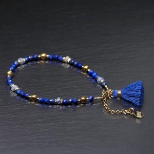 Zdjęcie produktu Bransoletka z lapis lazuli i sodalitów z kobaltowym chwostem