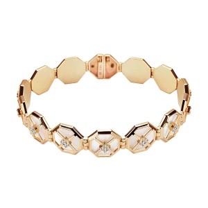 Zdjęcie produktu Bransoletka złota z masą perłową i cyrkoniami -Art Deco Art Deco - Biżuteria YES
