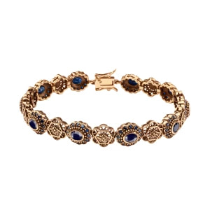 Zdjęcie produktu Bransoletka złota z szafirami - Kolekcja Wiktoriańska Wiktoriańska - Biżuteria YES