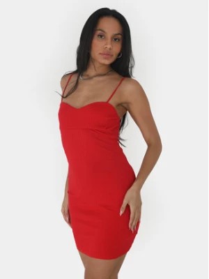 Zdjęcie produktu Brave Soul Sukienka letnia LDRJ-248LANA Czerwony Straight Fit