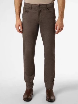Zdjęcie produktu BRAX Spodnie Mężczyźni Bawełna brązowy wzorzysty,