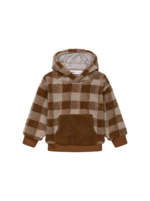 Zdjęcie produktu Brązowa ciepła bluza chłopięca z kapturem Minoti