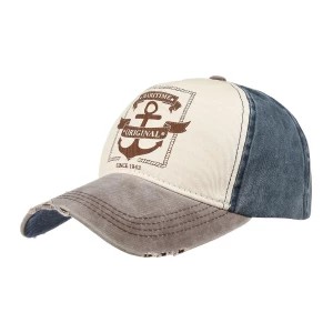 Zdjęcie produktu Brązowa czapka z daszkiem baseballówka vintage uniwersalna brązowy, beżowy Merg