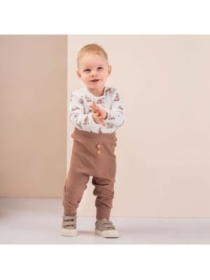Zdjęcie produktu Brązowe prążkowane spodnie niemowlęce Nicol