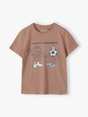 Zdjęcie produktu Brązowy t-shirt z miękkiej dzianiny - 5.10.15.