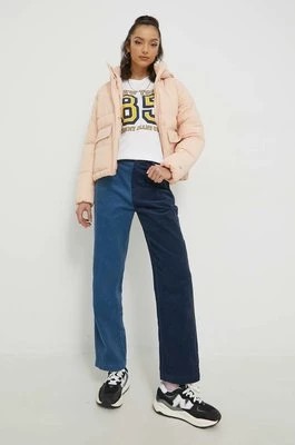 Zdjęcie produktu Brixton spodnie sztruksowe damskie kolor granatowy proste high waist