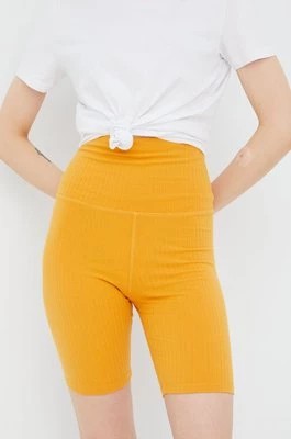 Zdjęcie produktu Brixton szorty damskie kolor żółty gładkie high waist