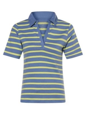 Zdjęcie produktu brookshire Damska koszulka polo Kobiety Bawełna niebieski|żółty w paski,