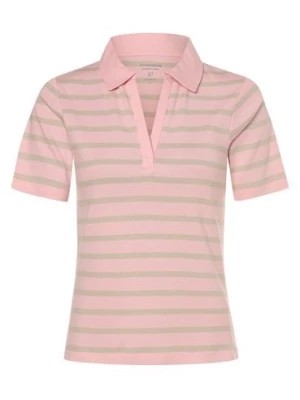 Zdjęcie produktu brookshire Damska koszulka polo Kobiety Bawełna różowy|beżowy w paski,