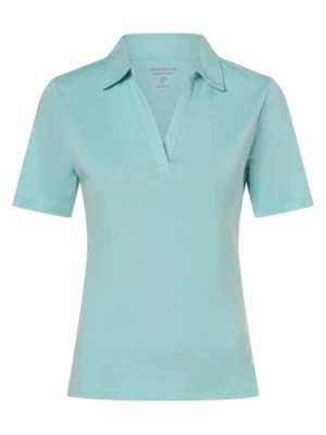 Zdjęcie produktu brookshire Damska koszulka polo Kobiety Dżersej niebieski|zielony jednolity,