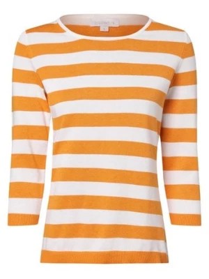 Zdjęcie produktu brookshire Sweter damski Kobiety Bawełna biały|pomarańczowy w paski,