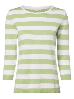 Zdjęcie produktu brookshire Sweter damski Kobiety Bawełna zielony|biały w paski,