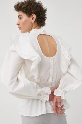 Zdjęcie produktu Bruuns Bazaar bluzka bawełniana damska kolor biały gładka