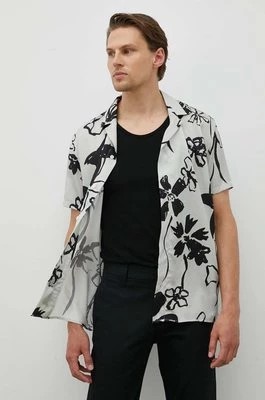 Zdjęcie produktu Bruuns Bazaar koszula bawełniana Sky Homer męska kolor szary regular