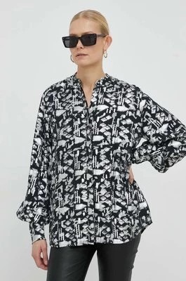Zdjęcie produktu Bruuns Bazaar koszula Geranium Ava damska kolor czarny regular ze stójką