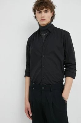 Zdjęcie produktu Bruuns Bazaar koszula męska kolor czarny regular z kołnierzykiem button-down